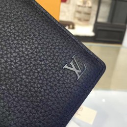 Replica Louis Vuitton Navy Blue Epi Leather Brazza Wallet