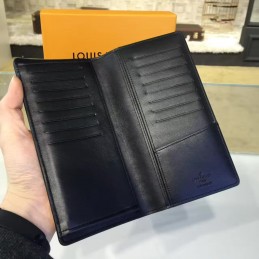 Replica Louis Vuitton Navy Blue Epi Leather Brazza Wallet