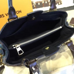 Replica Louis Vuitton Brown Damier Ebene Navy Blue Brittany Bag
