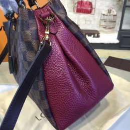 Replica Louis Vuitton Brown Damier Ebene Black Brittany Bag