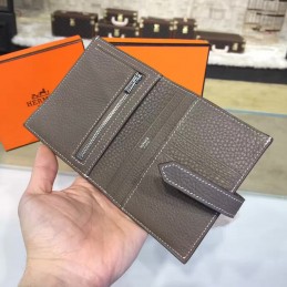 Replica Hermes Gray Bearn Compact Wallet
