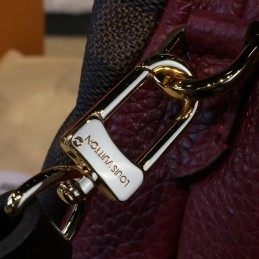 Replica Louis Vuitton Brown Damier Ebene Black Brittany Bag