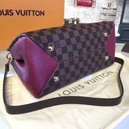 Replica Louis Vuitton Brown Damier Ebene Black Brittany Bag