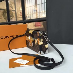 Replica Louis Vuitton Brown Monogram Gold Hardware Petite Malle