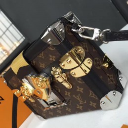 Replica Louis Vuitton Brown Monogram Gold Hardware Petite Malle