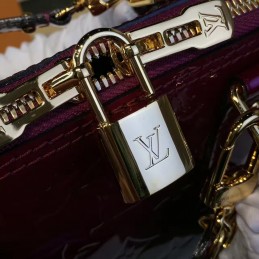 Replica Louis Vuitton Plum Patent Monogram Alma BB