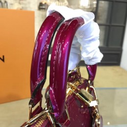 Replica Louis Vuitton Plum Patent Monogram Alma BB