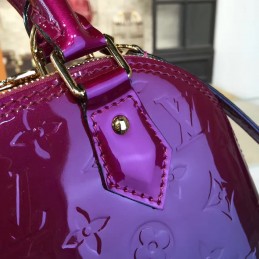 Replica Louis Vuitton Plum Patent Monogram Alma BB