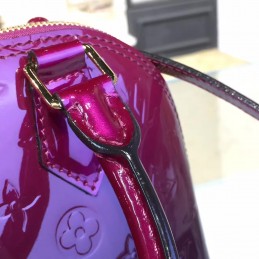 Replica Louis Vuitton Plum Patent Monogram Alma BB