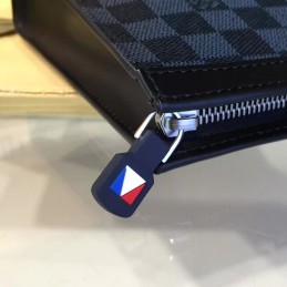 Replica Louis Vuitton Damier Cobalt V Stripe Pochette Voyage MM