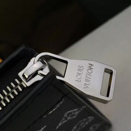 Replica Louis Vuitton Gray Monogram Eclipse Lion Pochette Voyage MM