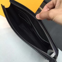 Replica Louis Vuitton Gray Monogram Eclipse Lion Pochette Voyage MM