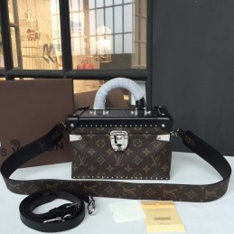 Replica Louis Vuitton Brown Monogram Black Trim City Trunk - Style 2