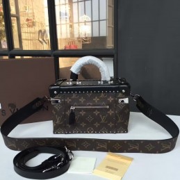 Replica Louis Vuitton Brown Monogram Black Trim City Trunk - Style 2