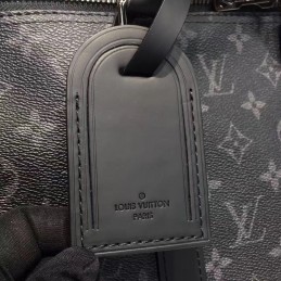 Replica Louis Vuitton Black Monogram Eclipse Keepall Bandouliere 55