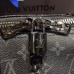 Replica Louis Vuitton Black Monogram Eclipse Keepall Bandouliere 55