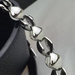 Replica Louis Vuitton Black Textured Pearl Chain Capucines Mini