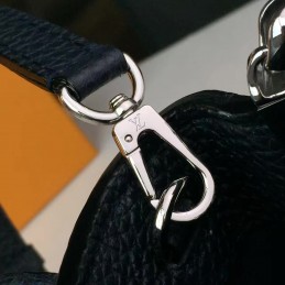Replica Louis Vuitton Black Textured Pearl Chain Capucines Mini
