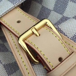 Replica Louis Vuitton White Damier Azur Beige Trim Sperone Backpack