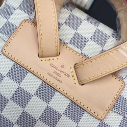 Replica Louis Vuitton White Damier Azur Beige Trim Sperone Backpack
