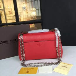 Replica Louis Vuitton Red Embossed Monogram Chain Very Bag