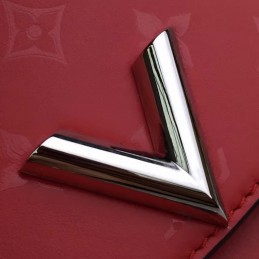Replica Louis Vuitton Red Embossed Monogram Chain Very Bag