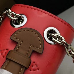 Replica Louis Vuitton Red Embossed Monogram Chain Very Bag