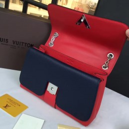 Replica Louis Vuitton Red Embossed Monogram Chain Very Bag