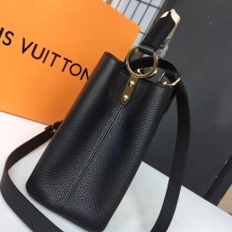 Replica Louis Vuitton Black White Two-Tone Capucines PM