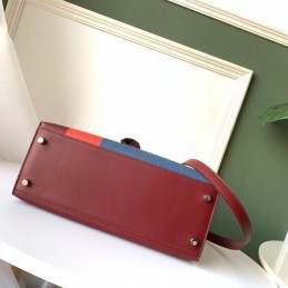 Replica Hermes Burgundy Navy Colorblock Kelly 28 Bag