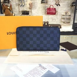 Replica Louis Vuitton Damier Graphite Red White V Stripe Zippy Organizer Wallet