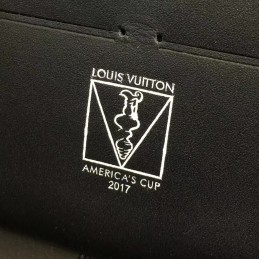 Replica Louis Vuitton Damier Graphite Red White V Stripe Zippy Organizer Wallet