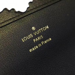 Replica Louis Vuitton Black Brown Monogram Bee Column Wallet