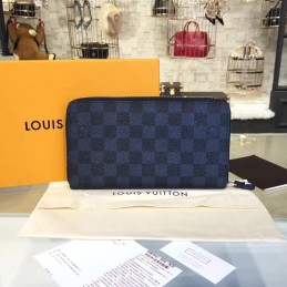 Replica Louis Vuitton Damier Graphite Yellow White V Stripe Zippy Organizer Wallet