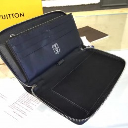 Replica Louis Vuitton Damier Graphite Yellow White V Stripe Zippy Organizer Wallet