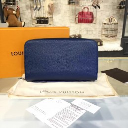 Replica Louis Vuitton Navy Blue Epi Leather Zippy XL Wallet