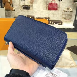 Replica Louis Vuitton Navy Blue Epi Leather Zippy XL Wallet