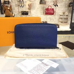Replica Louis Vuitton Navy Blue Epi Leather Zippy XL Wallet