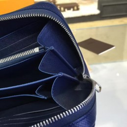 Replica Louis Vuitton Navy Blue Epi Leather Zippy XL Wallet