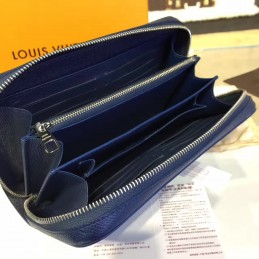 Replica Louis Vuitton Navy Blue Epi Leather Zippy XL Wallet