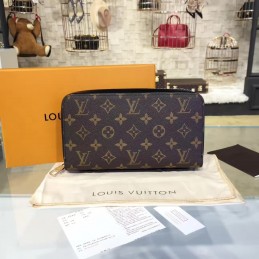 Replica Louis Vuitton Brown Monogram Zippy XL Wallet