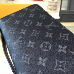 Replica Louis Vuitton Black Monogram Eclipse Zippy XL Wallet