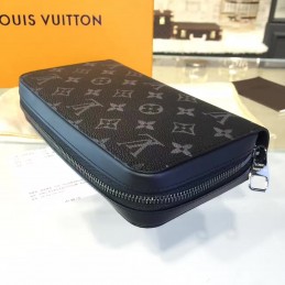 Replica Louis Vuitton Black Monogram Eclipse Zippy XL Wallet