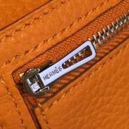 Replica Hermes Caramel Bearn Compact Wallet Silver H Hardware