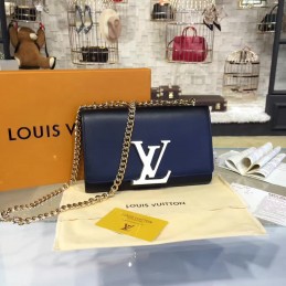Replica Louis Vuitton Navy Blue Chain Louise GM