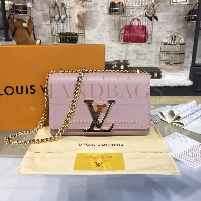 Replica Louis Vuitton Pale Pink Chain Louise GM