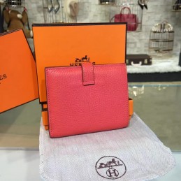 Replica Hermes Coral Bearn Compact Wallet Silver H Hardware
