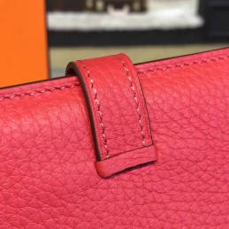Replica Hermes Coral Bearn Compact Wallet Silver H Hardware
