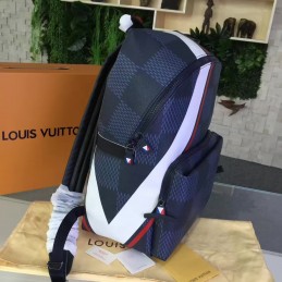 Replica Louis Vuitton Damier Cobalt V Stripe Apollo Backpack