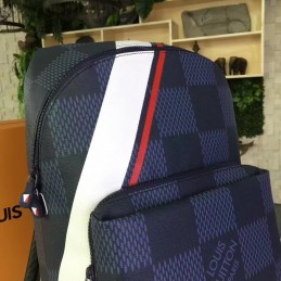 Replica Louis Vuitton Damier Cobalt V Stripe Apollo Backpack